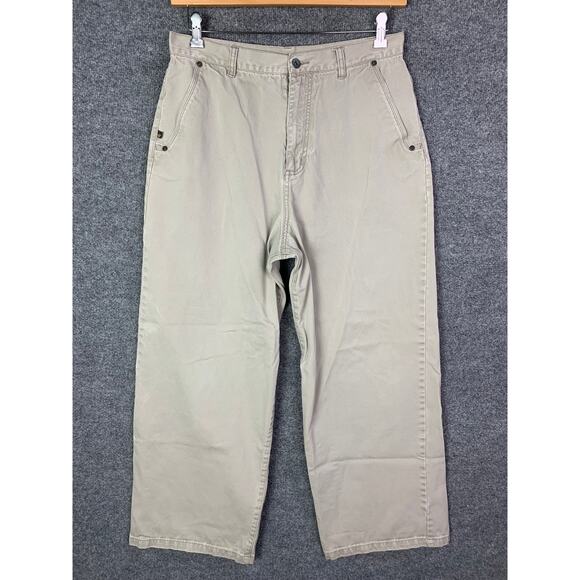 VTG Y2K Breakdown Embroidered Skater Baggy Wide Leg Jean‎ Pant size 32